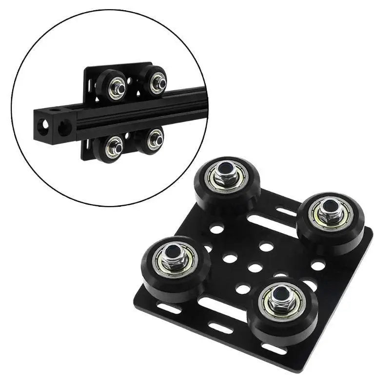 652F Aluminum Profile Pulley V-Slot European Standard Build Gantry Plate Small Wheel Zpaxo