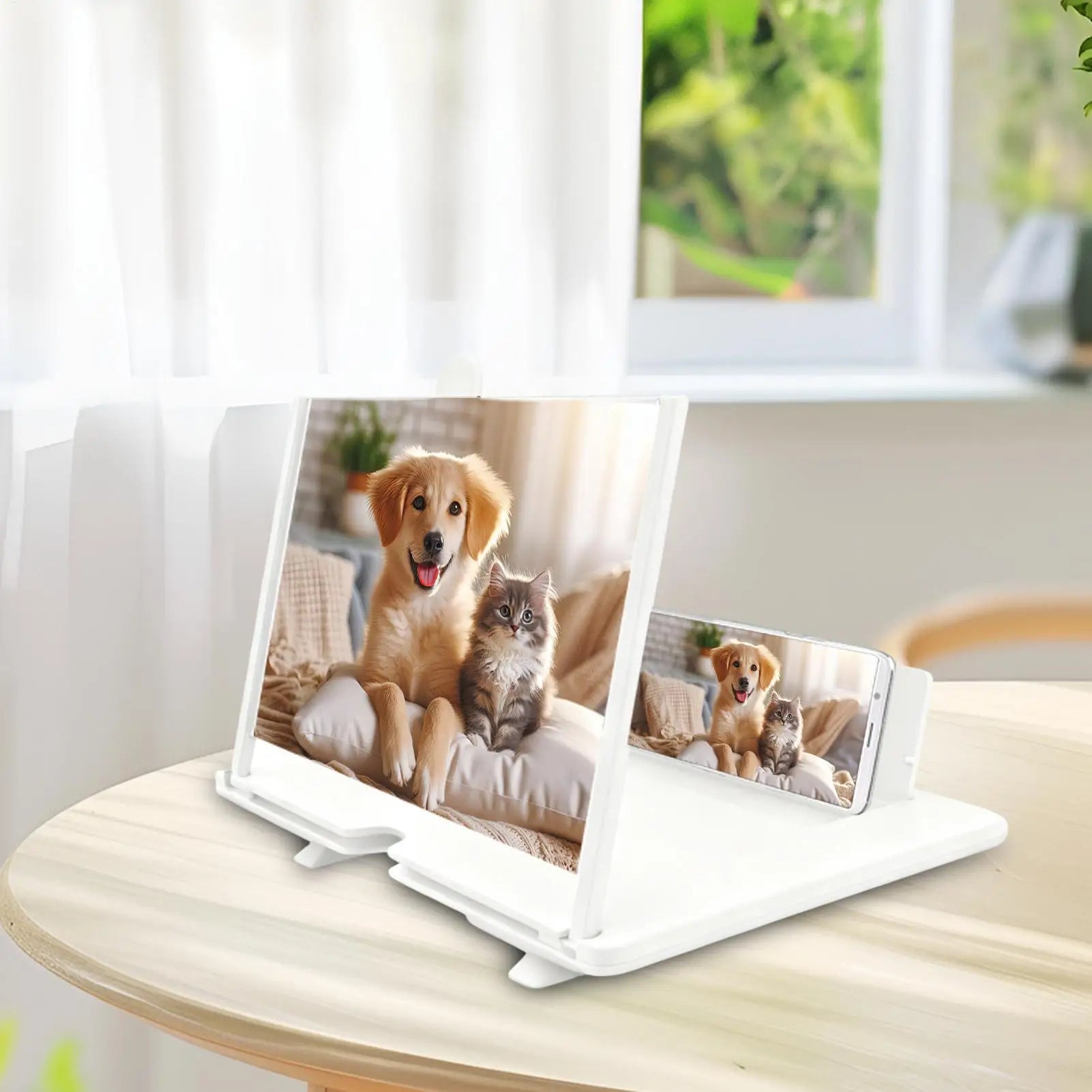 Portable Phone Screen Magnifier Foldable Stand Pull Out Holder