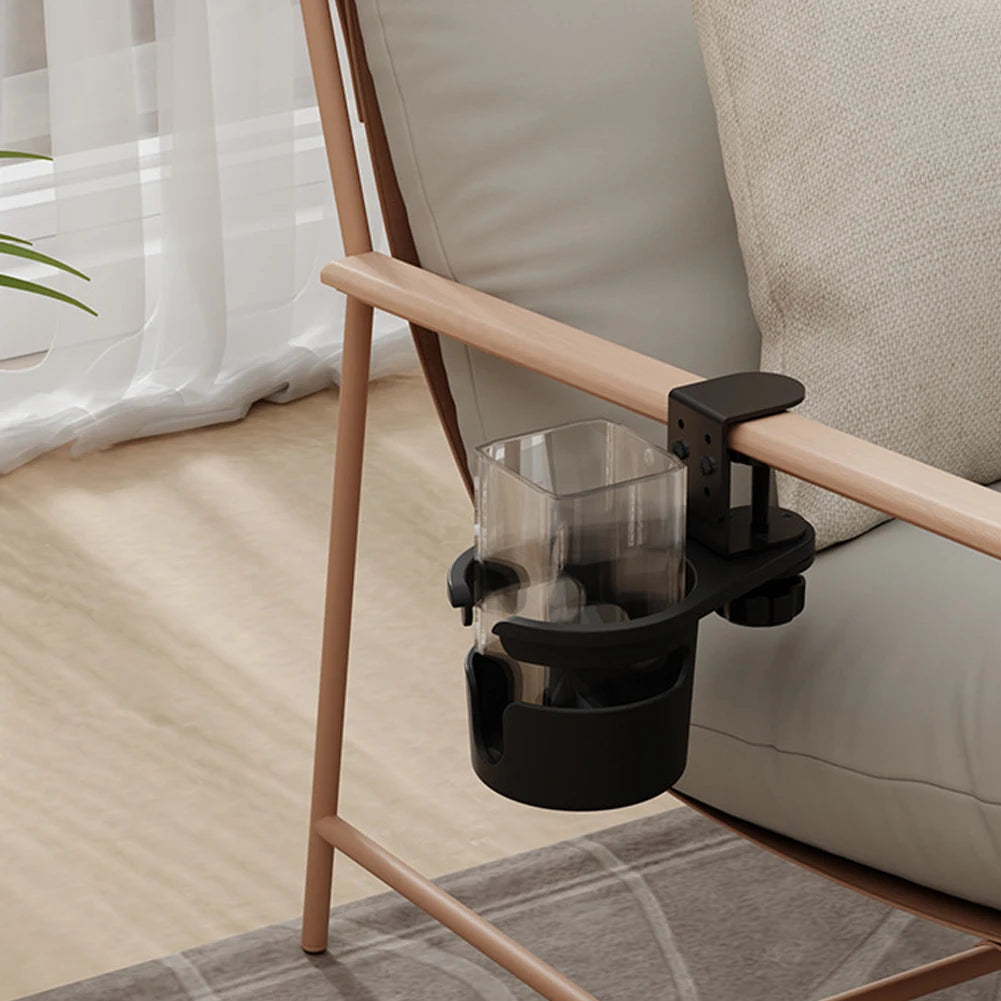 Adjustable Height Desk Cup Holder Punch-free Anti Spill Storage Rack