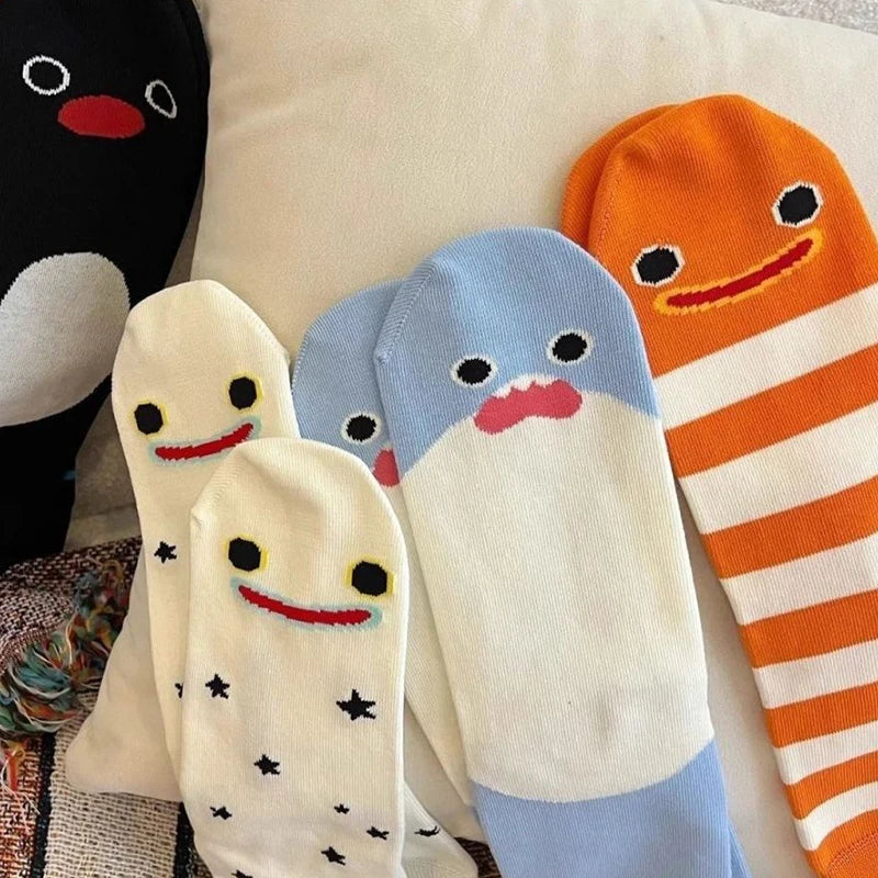Cute Socks Creative Garden Eel Mid Weat Anti Odor Breathable Shark Zpaxo