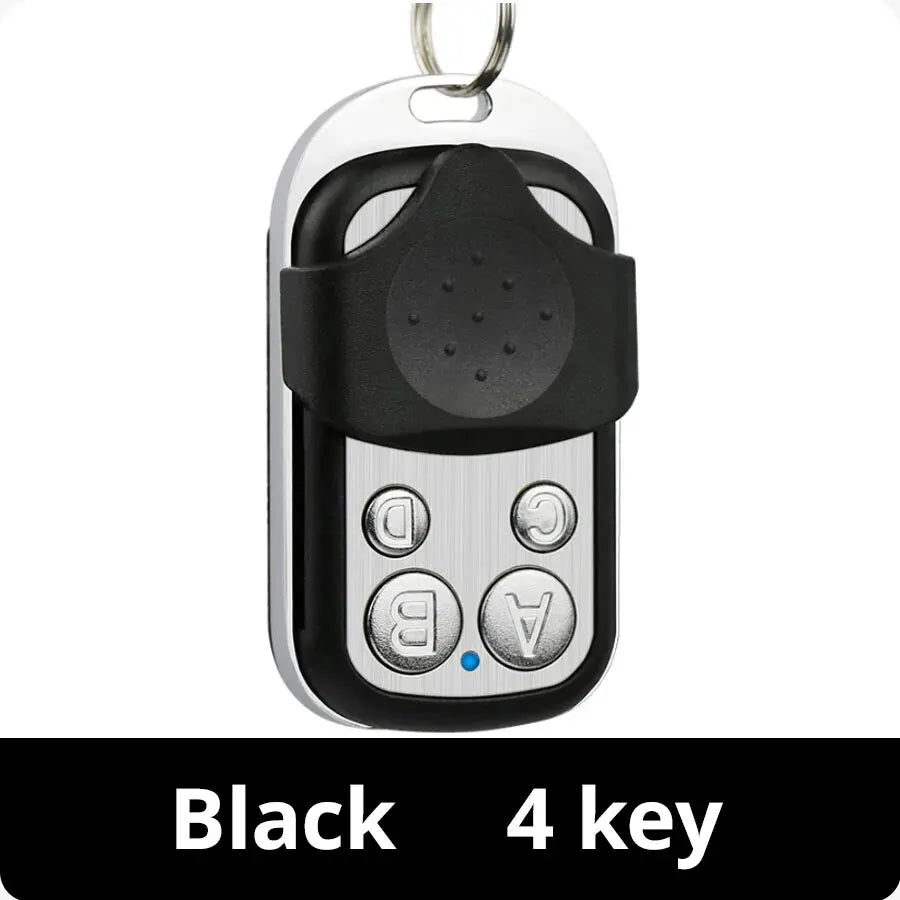 433MHz Remote Control 4CH Car Key Garage Door Gate Opener Duplicator Zpaxo Black