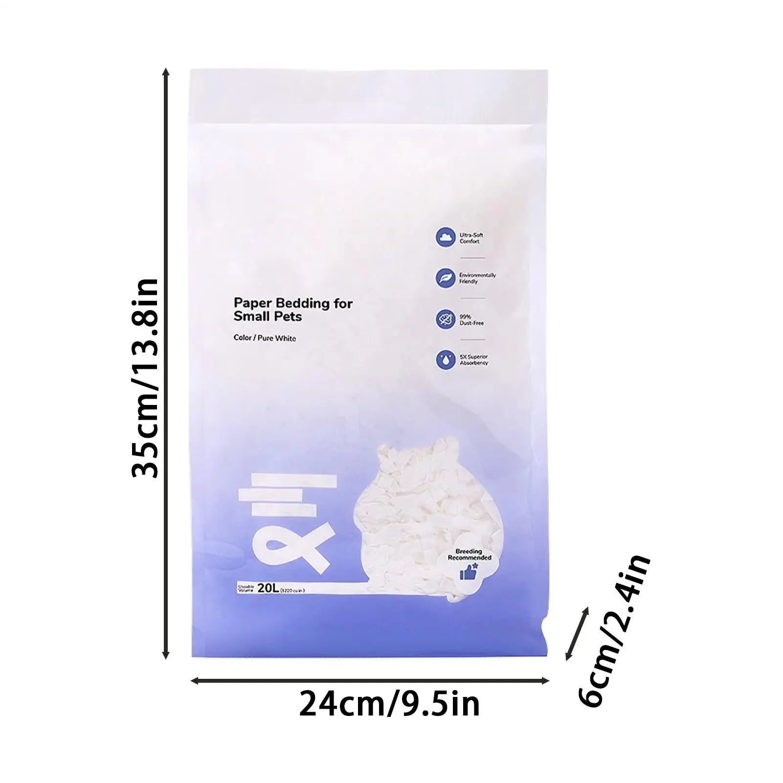 Small Pet Bedding Hamster Paper Cotton Odor Control Water Absorption