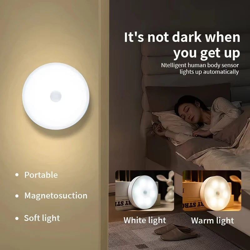 LED Motion Sensor Night Light USB Rechargeable 3-Pack