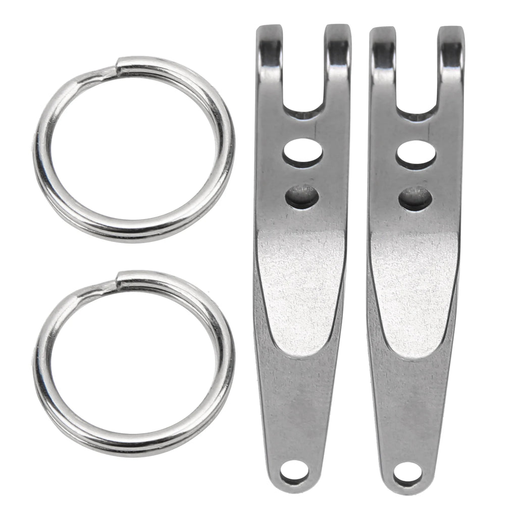 Mini Outdoor Belt Clip Stainless Steel Suspension Pocket Key Holder