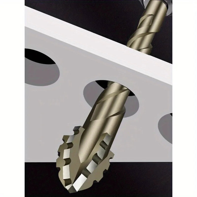 Carbide Drill Bit Four-blade Serrated Eccentric Sawtooth Design