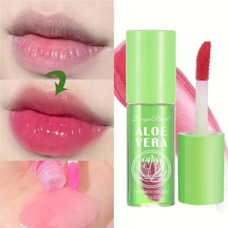 Aloe Vera Moisturizing Lipstick Natural Lasting Temperature Changing Zpaxo Liquid Aloe Vera B