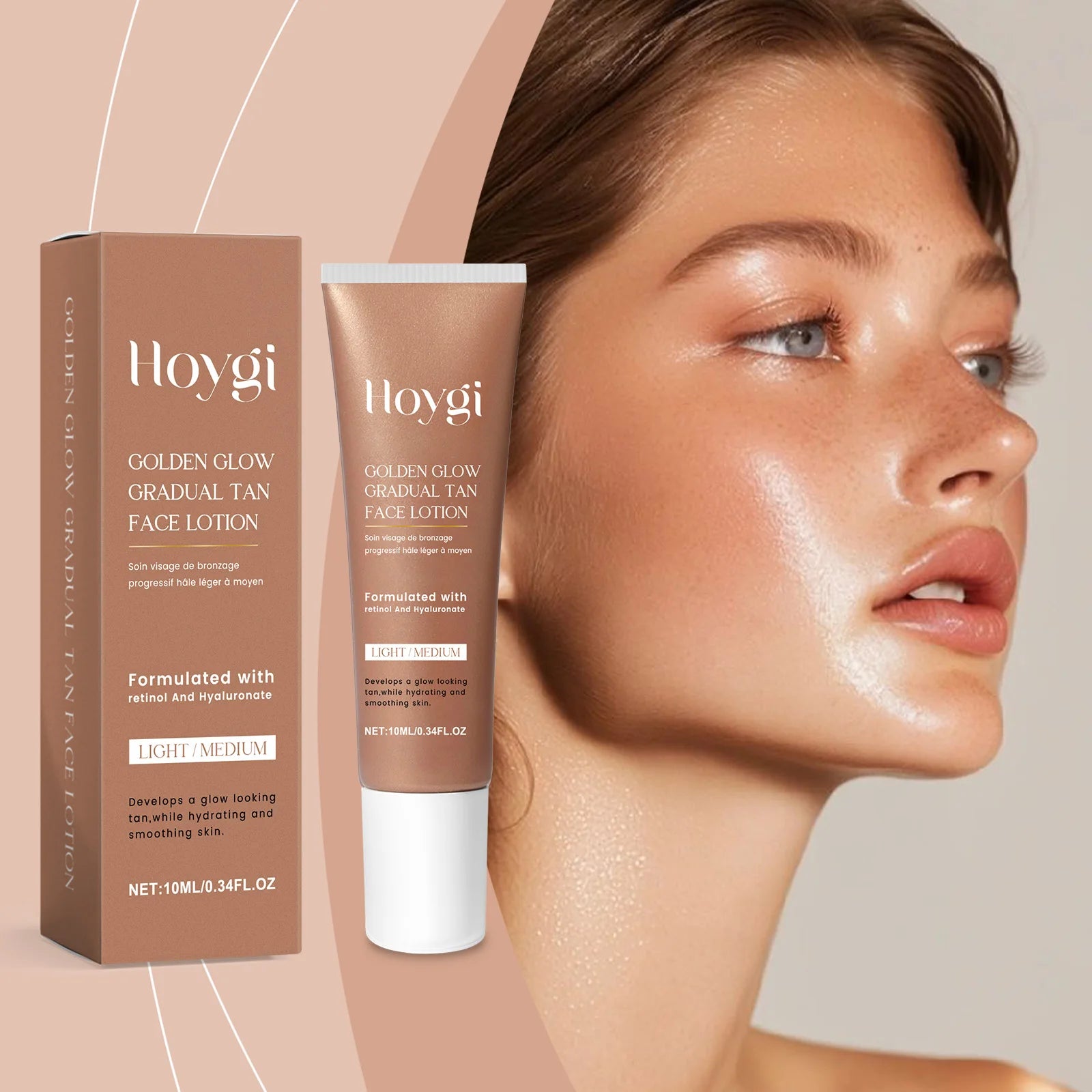 Self-Tanning Lotion Sunless Self Tanner for Face Body Waterproof Long-Lasting Glow Body Bronzer Even Skin Tone Bronzing Lotion Zpaxo