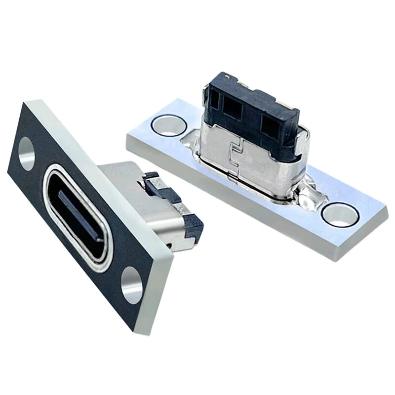 USB 3 1 C Socket Screw Fixing Plate Type-c Jack 2Pin 4Pin 5Pin 6Pin Zpaxo