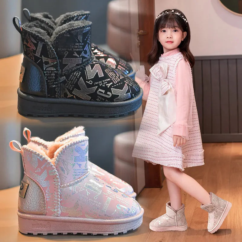 2023 Winter Waterproof Warm Rubber Sole Plush Women's Boots Ankle Zpaxo