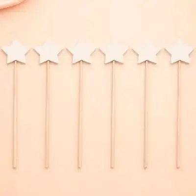 6Pcs Fairy Wands DIY Craft Sticks Blank Painting Kids Creative Activities Fairy Party Decoration Fun Gifts Wands for Girls
