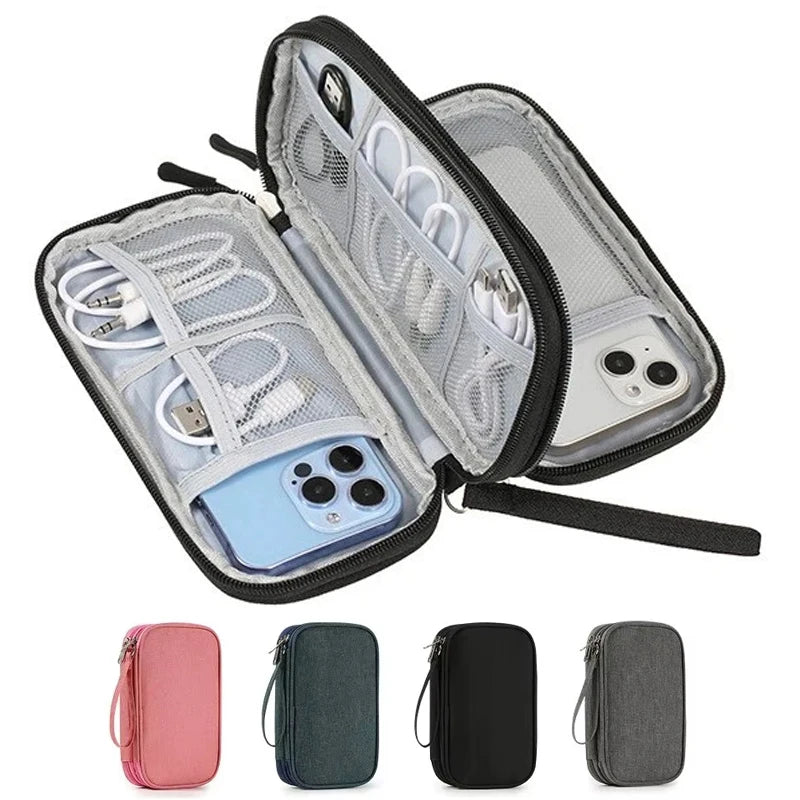 Electronics Organizer Bag Waterproof Carrying Pouch Travel Bags Universal USB Charging Cable Management Storage Bag Accessories Zpaxo