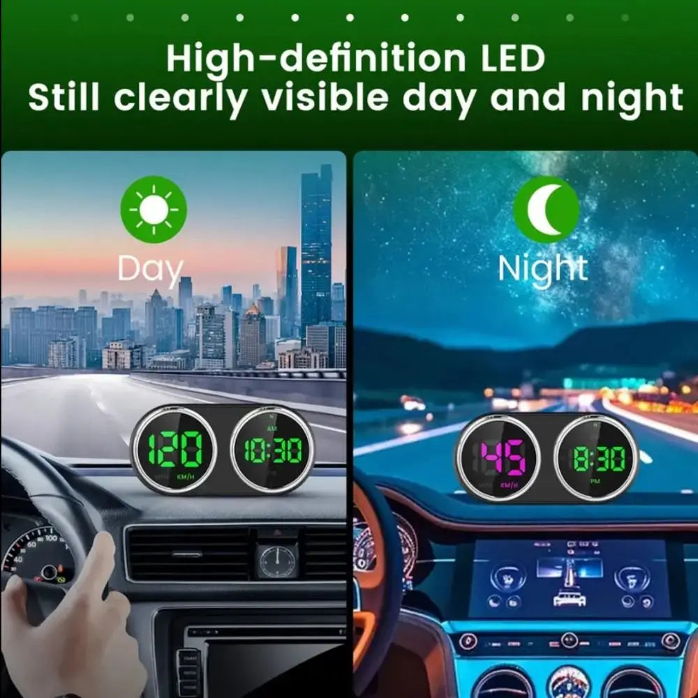7 Color Switching GPS Car Digital Speedometer 2in1 Plug&Play HUD Car Head Up Display Universal with KMH MPH Dispaly Zpaxo