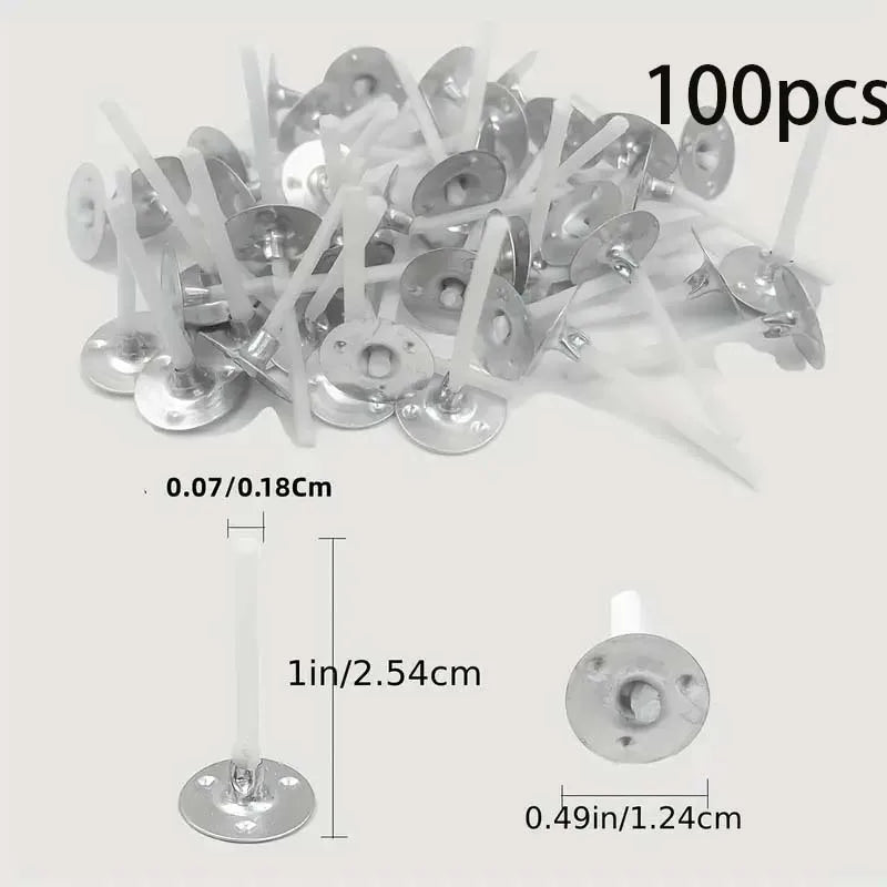 50/100Pcs Cotton Wick Glass Bottle Aromatherapy Clear Empty Bottle Candle Wick Diy Candle Making Tool Zpaxo 100pcs