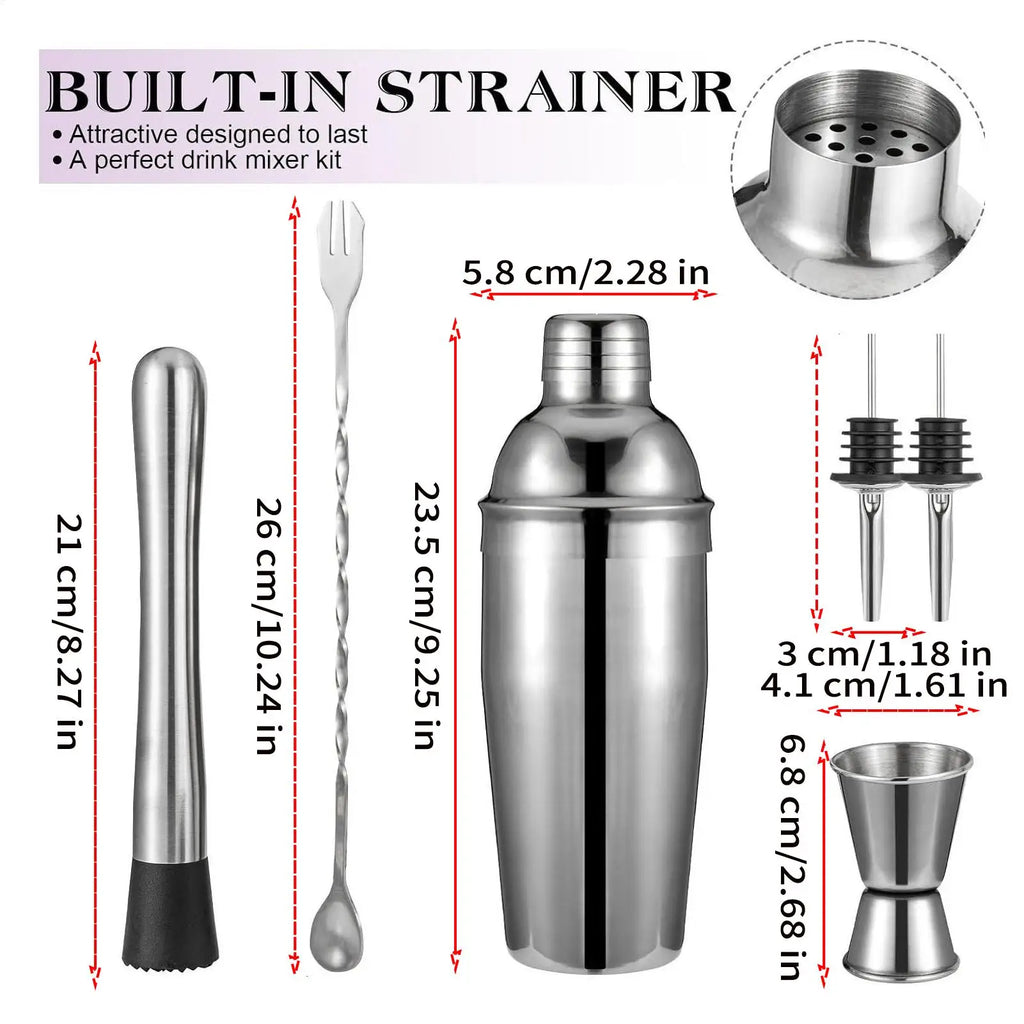 Bartender Drink Shaking Accessories Jigger Muddler Cocktail Bar