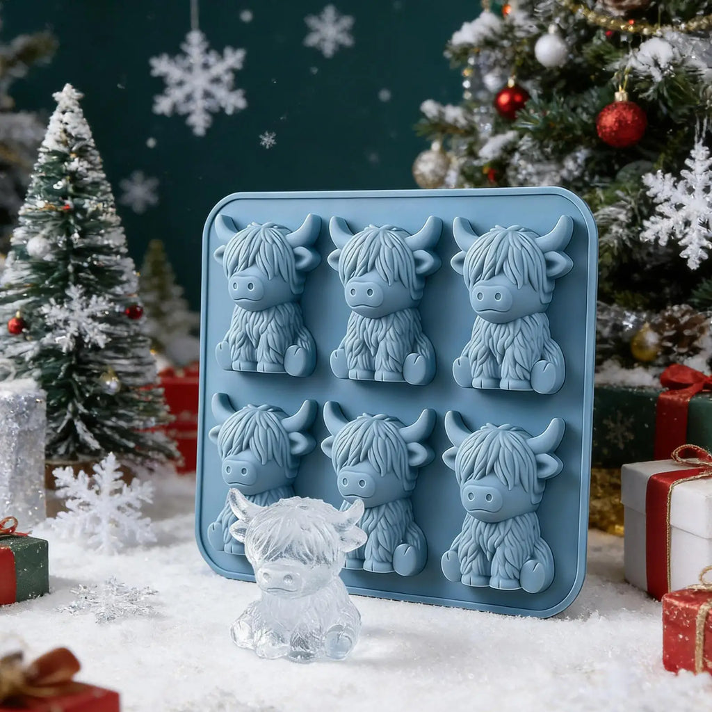 Ice Molds Cocktails 6 Cavity Cute Cow Shaped Flexible Mould Silicone