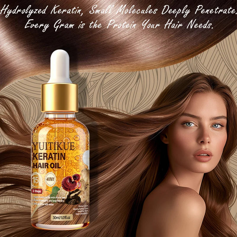 YUITIKUE Keratin Hair Oil – Protein Infused, All Hair Types 30ml Keratin Hair Oil Zpaxo