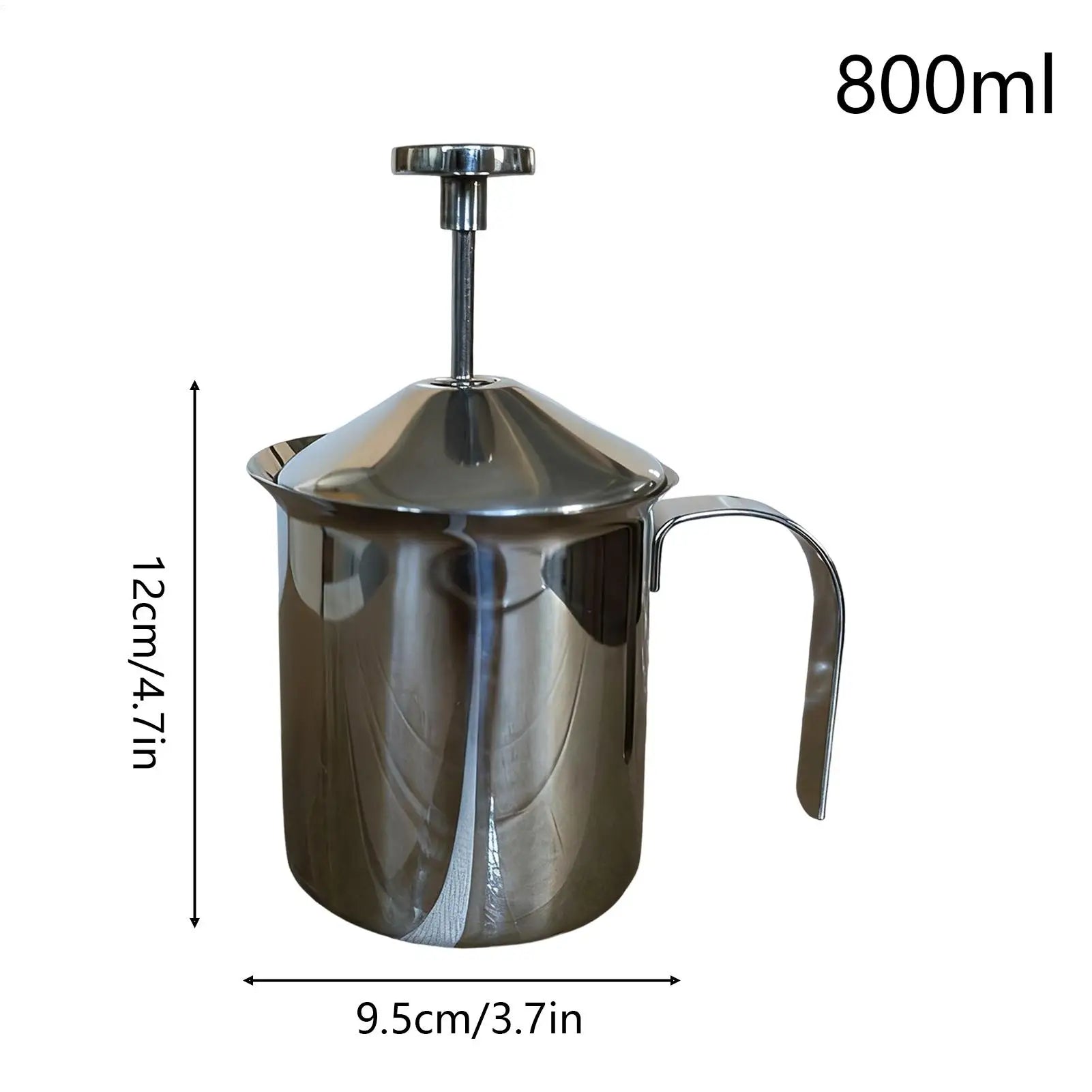 Manual Frother Large Capacity Stainless Steel Milk Frothing Pitcher