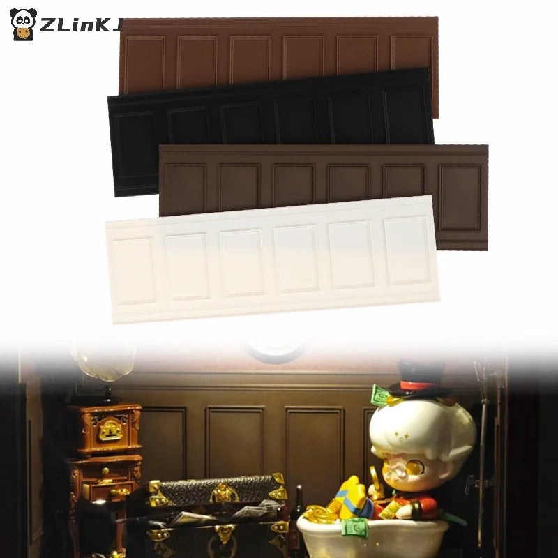 ▶1Pcs Resin Mini Wall Panel Model Is Great For 1:12 Miniature Dollhouse Decoration 25 * 8 * 0.3cm Zpaxo