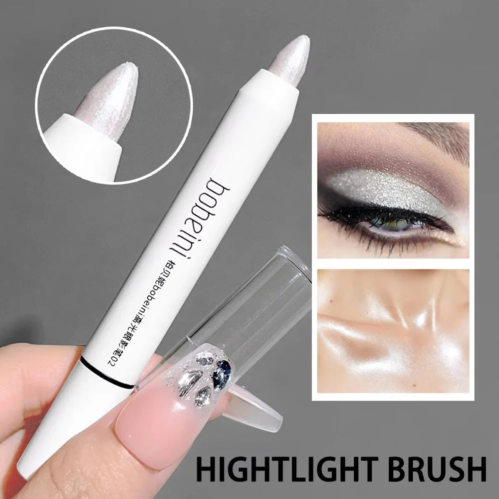 The 3-color highlighter eyeshadow pencil is waterproof and non-smudging, easy to use, matte and brightens the eyeshadow stick Zpaxo