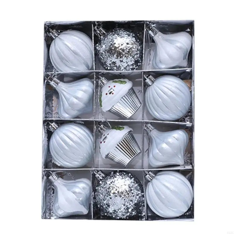 Christmas Home Decors 12 Plastic Ball Ornament Holiday Parties