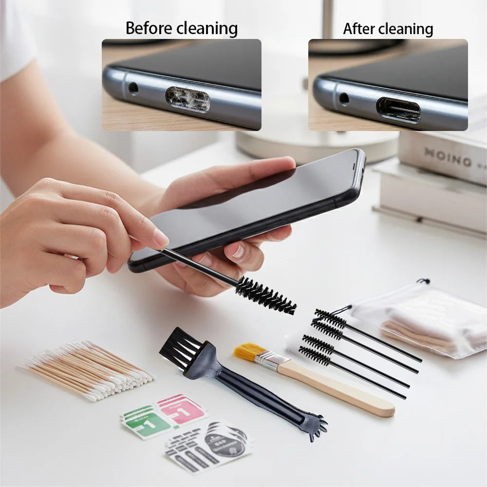 60ml Screen Cleaner Set, 6-in-1 Professional Tool, Suitable for All Screens, Quick Drying Without Marks, Safe and Efficient Zpaxo