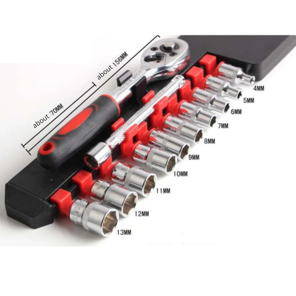 12 Pcs Set Wrench Socket Set Motorcycle Bicycle Repairing Tool Hardware Car Boat Auto Repair Tools Bike Multitool Bike Tool Kit Zpaxo