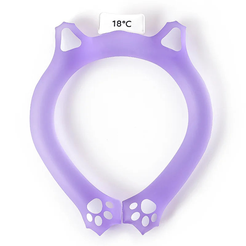 Sunstroke Prevention and Cooling Tool Outdoor Sports Cooling Ring Summer Comfort PCM Cold Collar Beach Travel Essentials Zpaxo 18 degrees purple