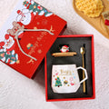 Ceramic Mug Lid 55 Warm Spoon Box Featuring Santa Claus Office Home