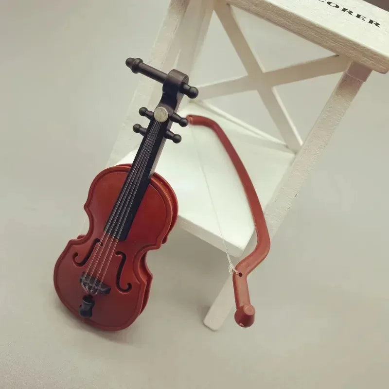 Mini Violin Ornament Musical Instrument Decoration Micro Landscape