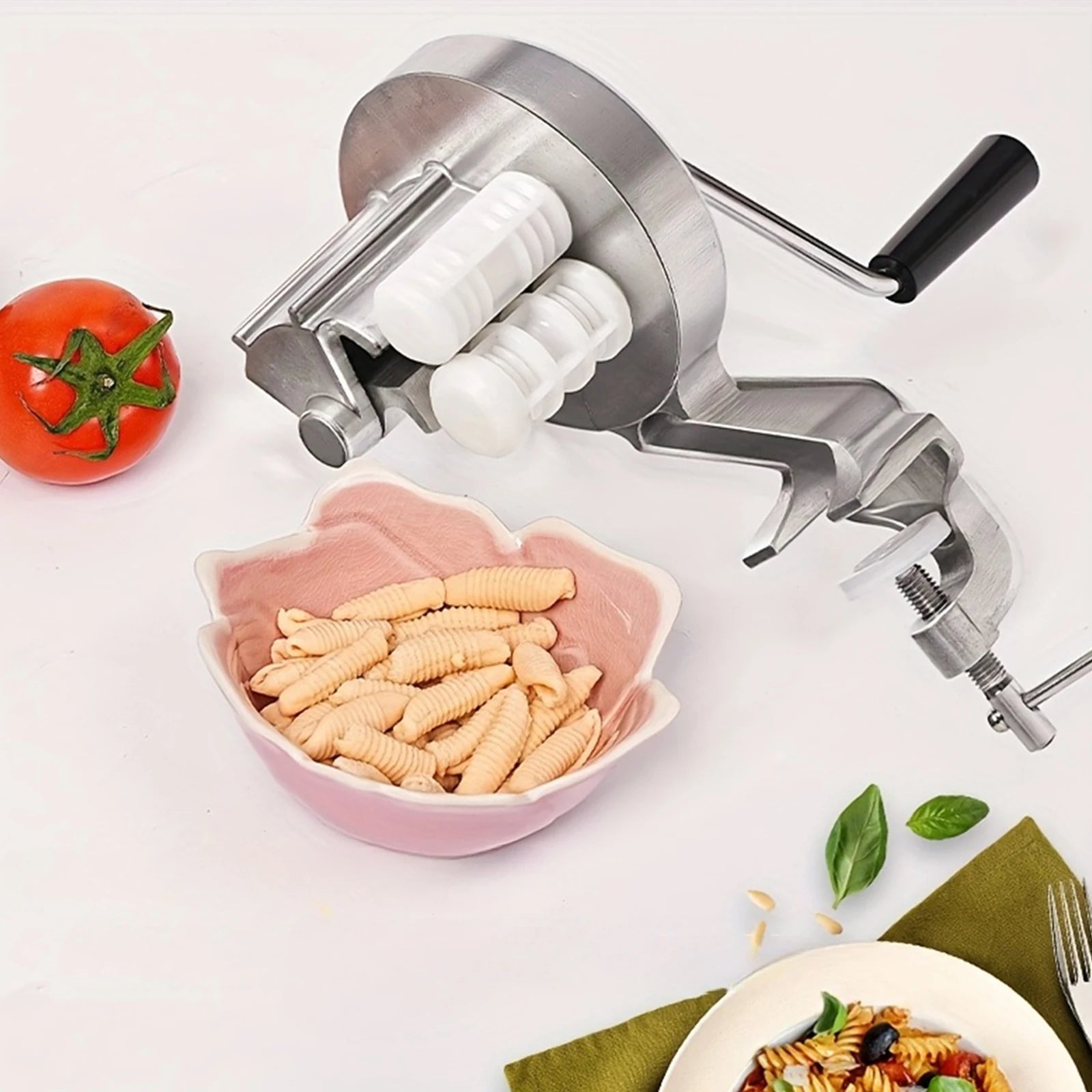 Manual Cavatelli Maker Machine Hand Crank Gnocchi Maker for Authentic Italian Pasta Zpaxo