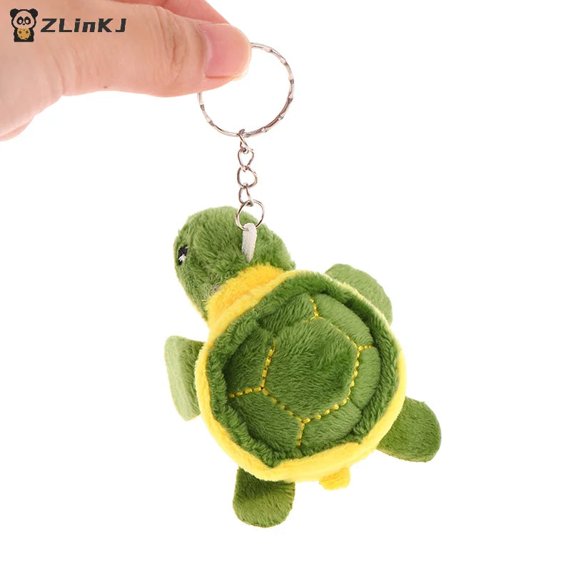 ▶1PCS 10cm Cute Cartoon Turtle Doll Plush Toy Keychain Bag Pendant Children's Gift Zpaxo