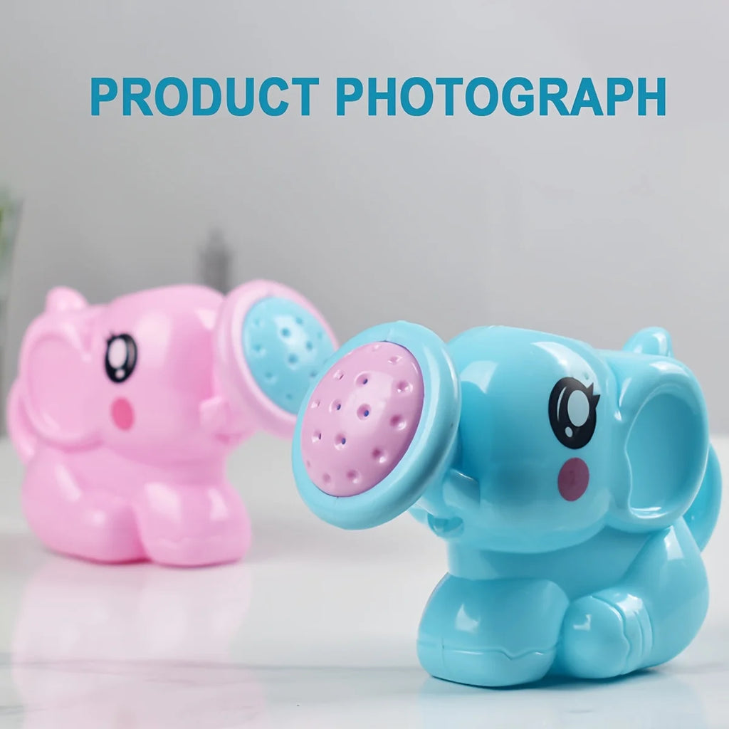 Youngsters Bath Toys Cute Cartoon Elephant Shower Kettle Fun Time