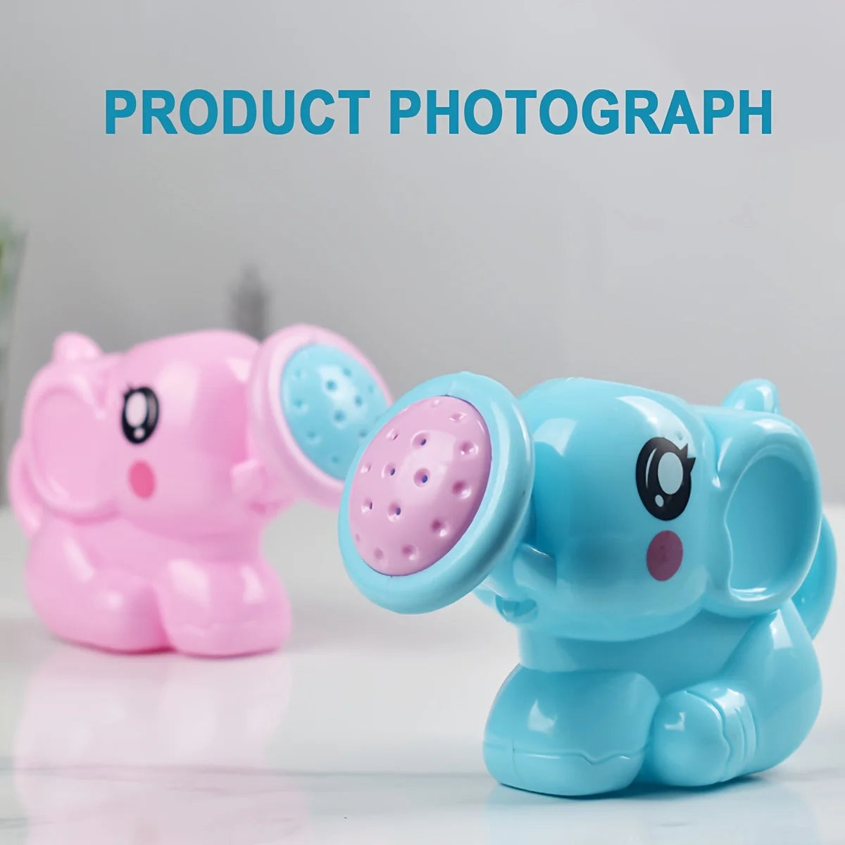 Youngsters Bath Toys Cute Cartoon Elephant Shower Kettle Fun Time