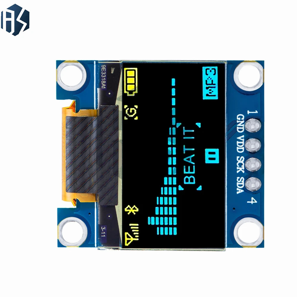 I2C SSD1306 OLED Display Module 128x64 Dual-color Yellow Blue Screen Zpaxo