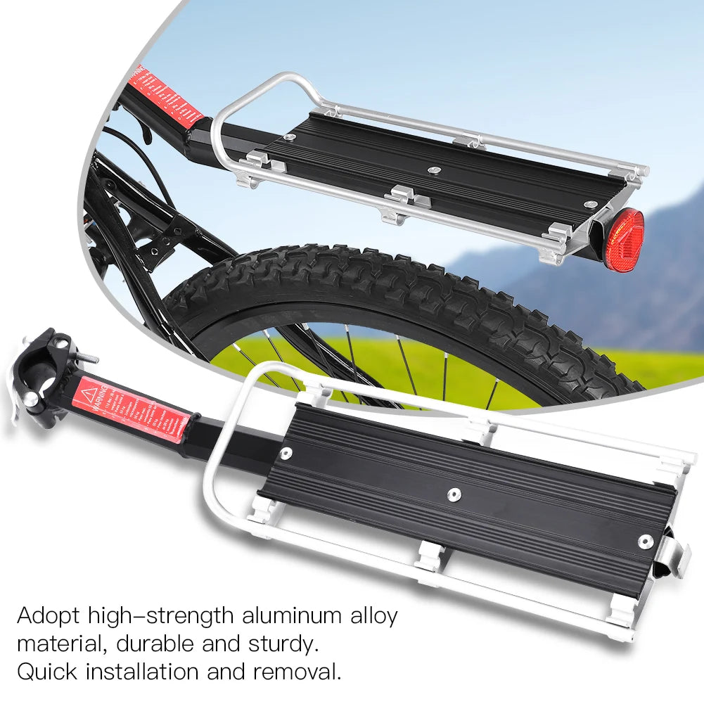 Seat Shelf Bike Mountain Carrier Rack Post Rear Aluminum Alloy Black