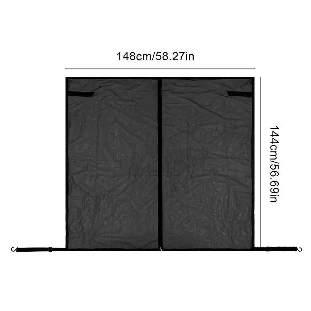 Car Tailgate Mesh Screen for SUV 58x57Inch Heavy-Duty Magnetic SUV Rear Window Protection Screen for Travel Road Trip Picnic Zpaxo Black