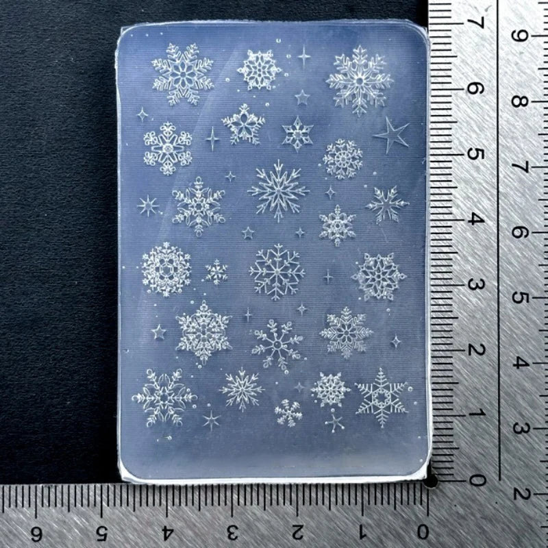 Lace Silicone Mold Nail Art Ultra-thin 3D French Rose Lattice Pattern Zpaxo C696