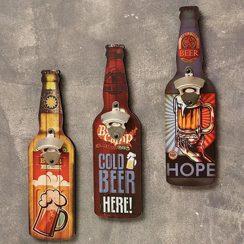 Home Creative Bottle Opener Restaurant Wall Decoration Bar Barbecue Zpaxo