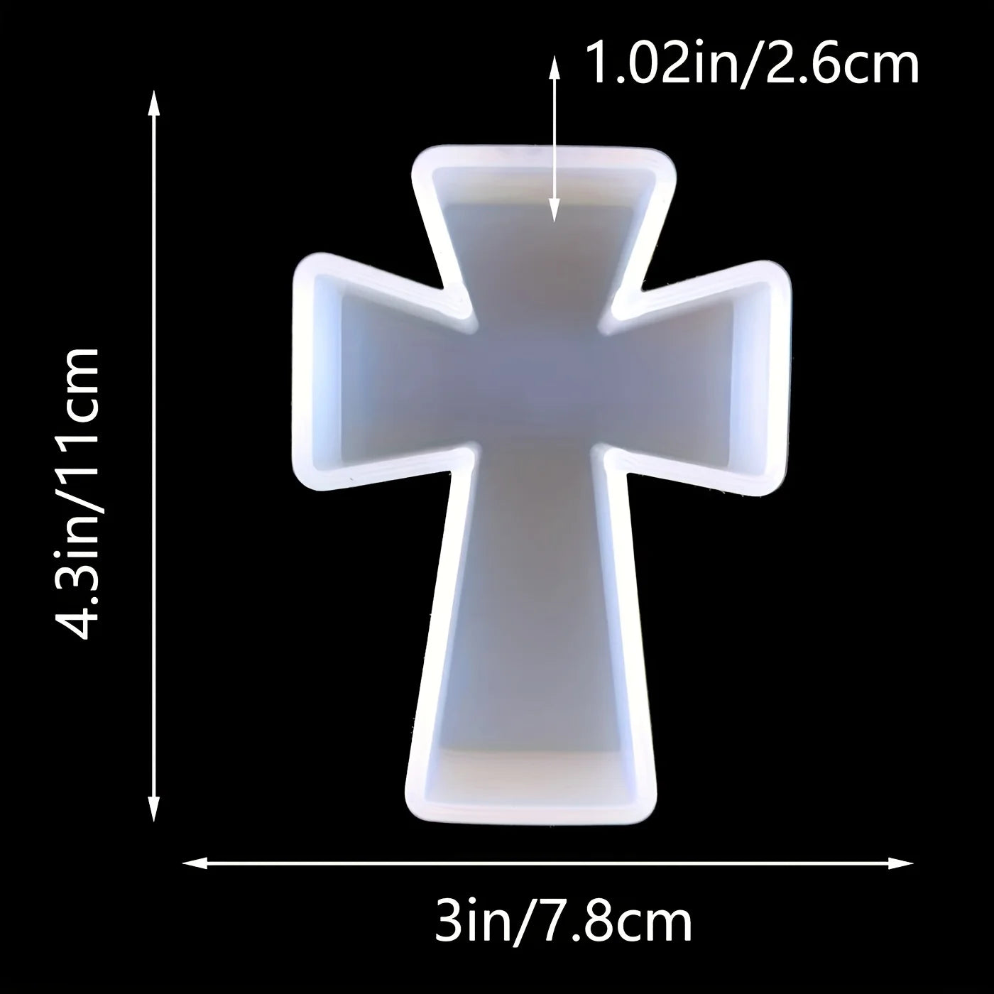 Cross Silicone Mold for Candles, Soap, Resin & Plaster DIY