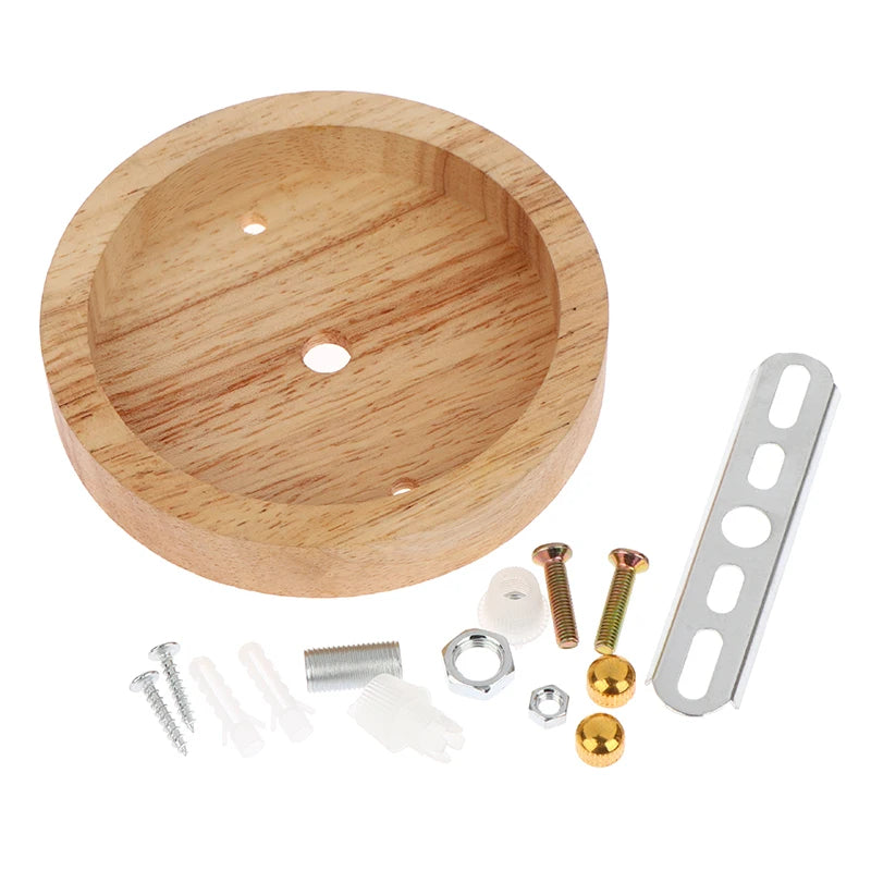 10/12cm Wood Lamp Base Modern Ceiling Plate Wooden Ceiling Holder Pendant Lamp Fitting Chandelier Base DIY Lighting Accessories Zpaxo