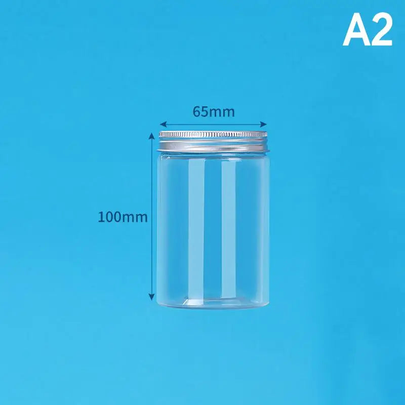 Aluminum Packing Bottle PET Clear Empty Seal Circular Bucket Storage Zpaxo A2