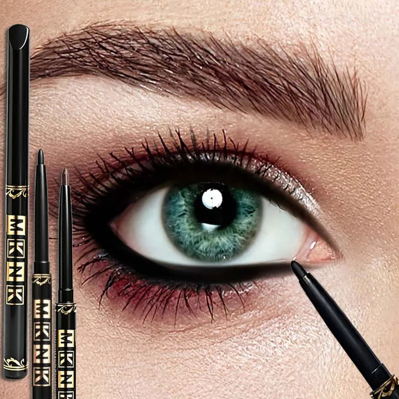 1- Waterproof Black Eyeliner Gel Pencils Smudge-proof Long-lasting