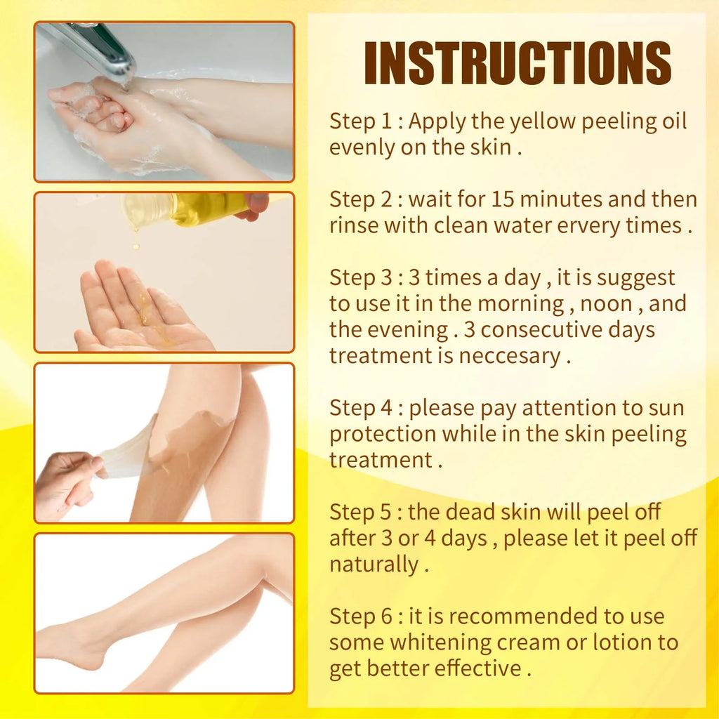 Jaysuing Whi-tening Peeling Oil Lightening Exfoliating Dark Spo-t Remove Melanin Moisturize Brightening Body Yellow Peeling Oil Zpaxo