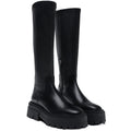 2024 New Fashion Brand Luxury Designer Punk Casual Calf Women Boots Zipper Fashion Chunky Heel Top Quality Casual Shoes Woman Zpaxo black 38