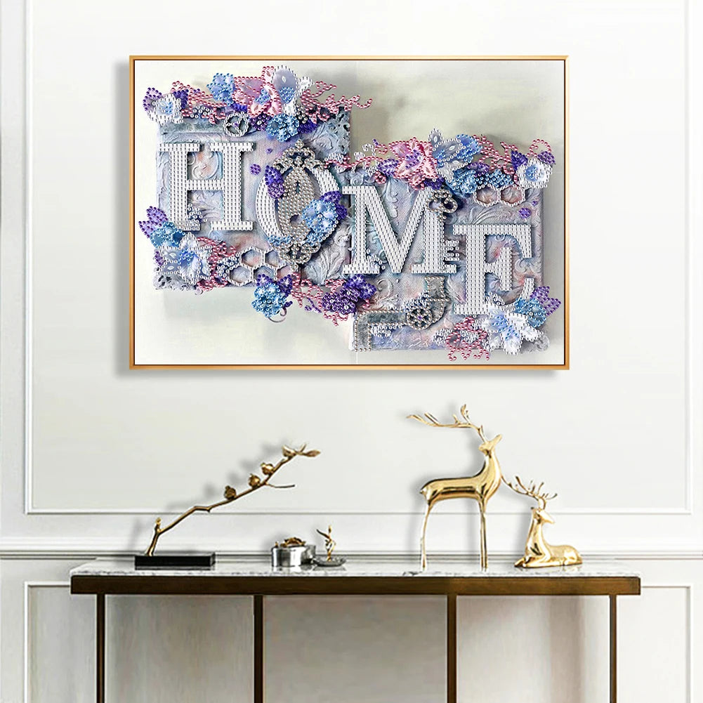 HOME 5D DIY Diamond Painting Rhinestone Embroidery Special-shaped