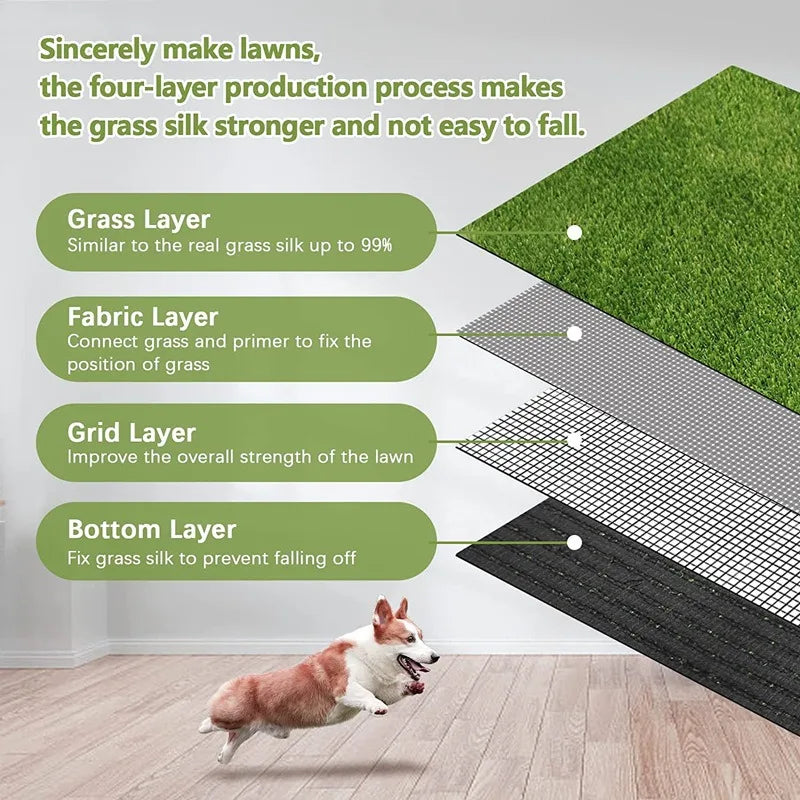 Artificial Grass Pad Pets Dog Potty Training Turf Mat Indoor Reusable