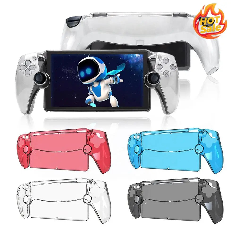 Transparent Protective Case Shockproof PC Game Machine Grip Shell Case Anti-Drop Washable for PS5 Portal for Playstation Portal Zpaxo