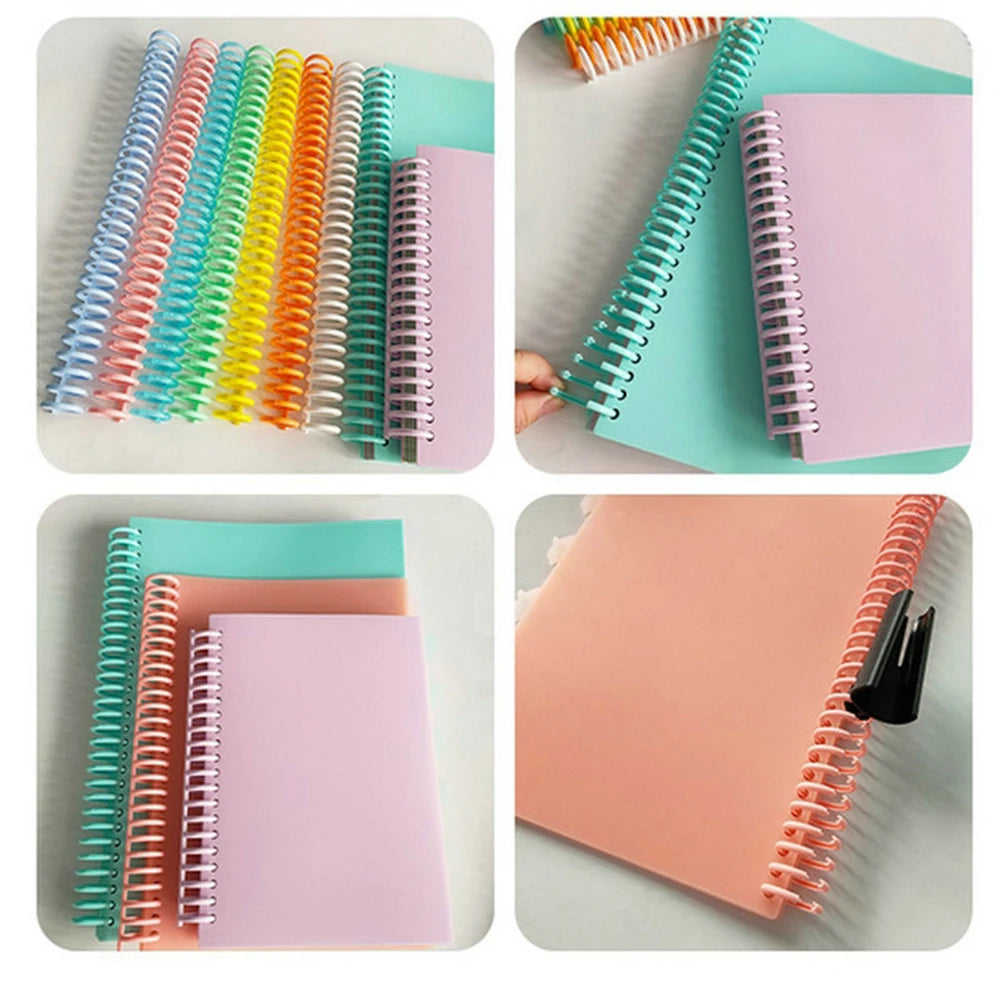 5/10Pcs Loose Leaf Binder Rings Binding Spines 30-Hole Plastic Comb Binding Spines for Teacher Student Business Notebook File Zpaxo