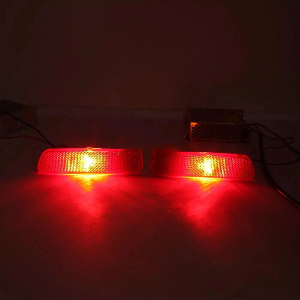 1 Pair Vehicle Rear Bumper Side Marker Light Reflector Left Right