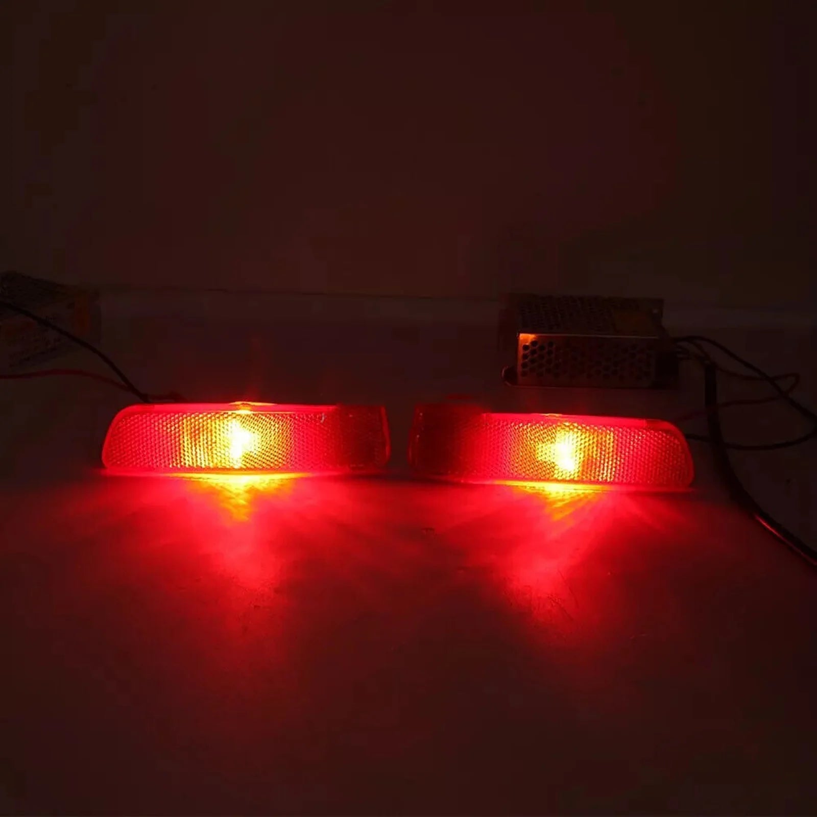 1 Pair Vehicle Rear Bumper Side Marker Light Reflector Left Right